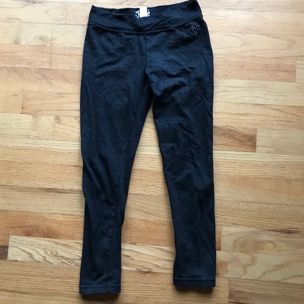 Justice sparkly gray leggings GIRLS